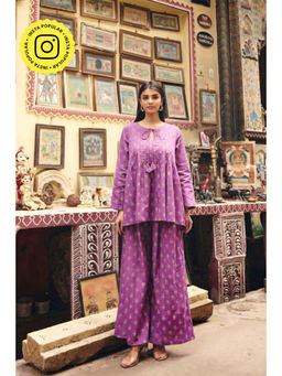 Gulabo Jaipur - Zaid Purple Butti Co-Ord Set