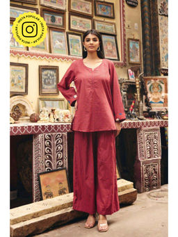 Gulabo Jaipur - Roza Red Co-Ord Set