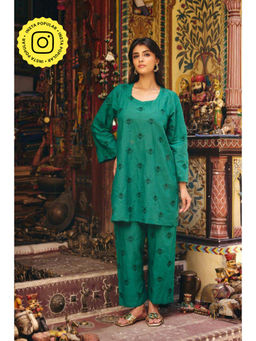 Gulabo Jaipur - Falak Green Co-Ord Set