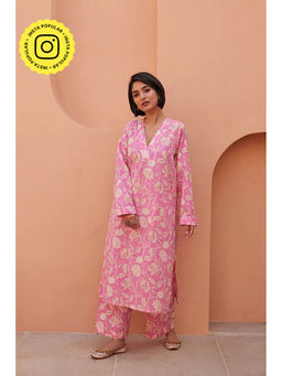 Gulabo Jaipur - Aqil Pink Kurta with Pant