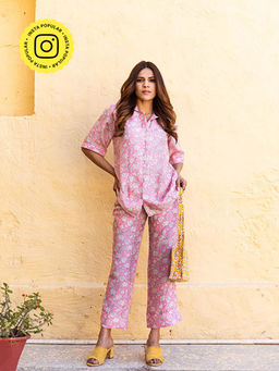Gulabo Jaipur - Aura Pink Cotton Co-Ord Set