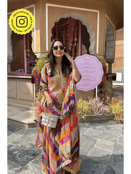 Gulabo Jaipur - Qala Multi-Coloured Kurta with Sharara and Dupatta