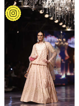 Gulabo Jaipur - Falak Peach Kurta With Lehenga And Dupatta