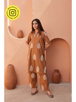 Gulabo Jaipur - Khalak Brown Co-Ord Set