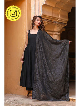 Gulabo Jaipur - Noori Black Anarkali with Pant and Dupatta