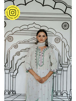 Gulabo Jaipur - Niha Sky Kurta With Pant And Dupatta