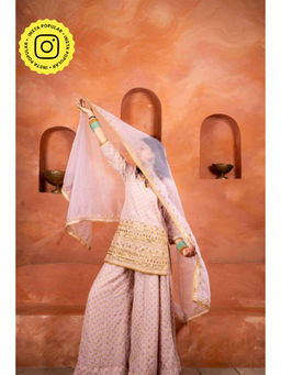 Gulabo Jaipur - Zuri Light Pink Kurti with Sharara and Dupatta