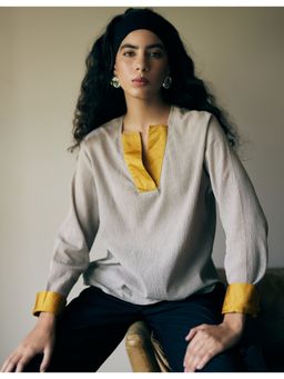 Contemponari - Women Beige Mojave Top