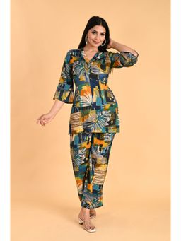 Do Dhaage - Green Patch Print Co-Ord (Set of 2)
