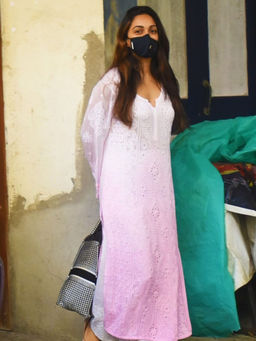 Label Aishwaryrika - Alina Pink Full Sleeves Chikankari Kurta