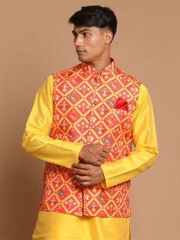 Vastramay - Mens Red Nehru Jacket