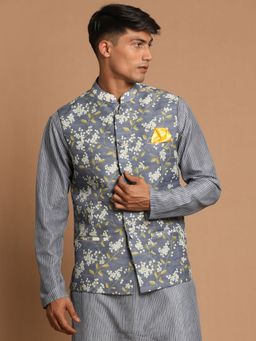 Vastramay - Mens Grey Nehru Jacket