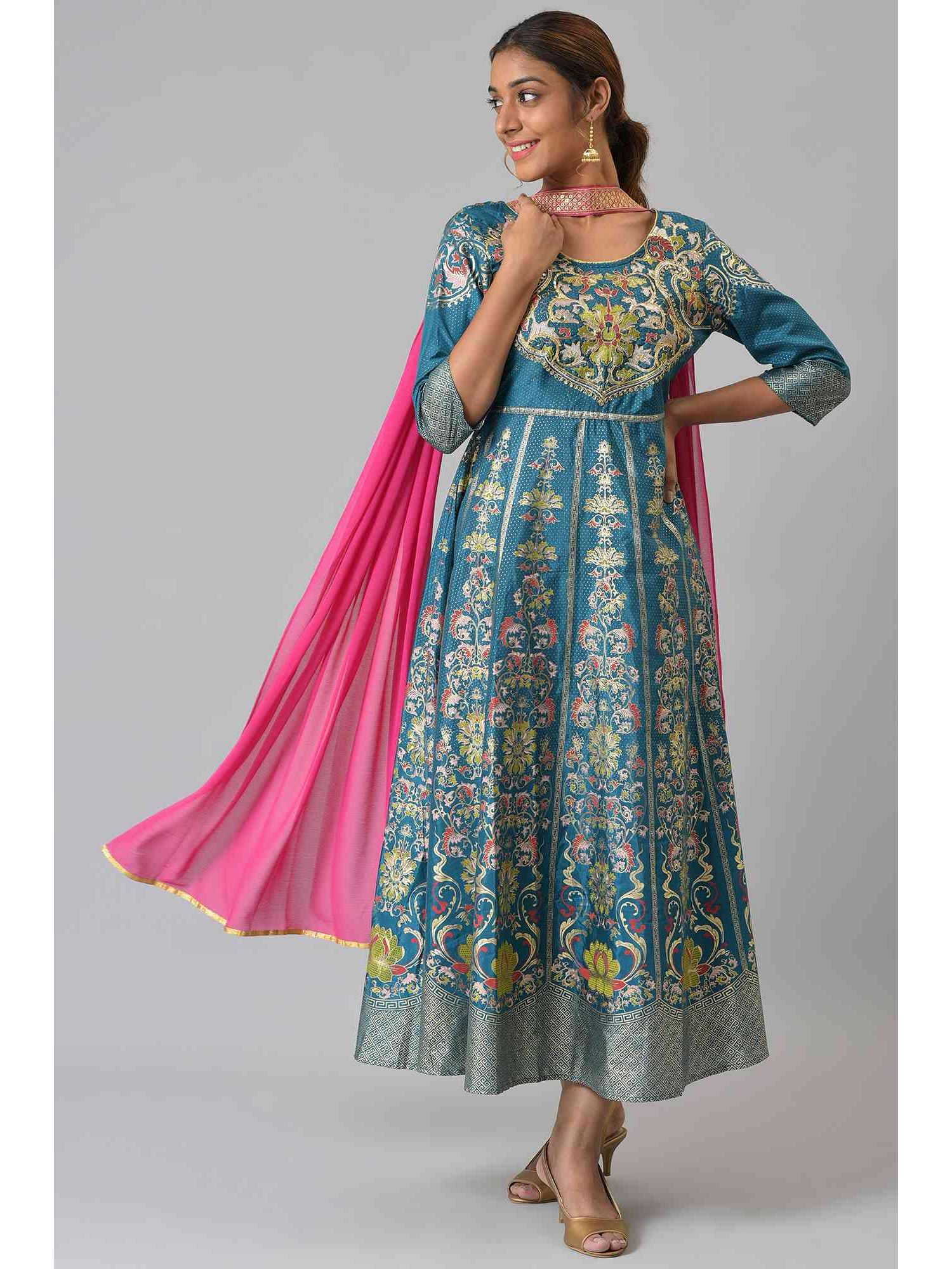 Pink Chocker Neck Georgette Dupatta-image-43
