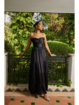 Malie - Full Length Bandeau Black 'Blanca Dress