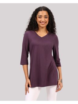 Blissclub - Womens Wine Cotton Pro Kur-Tee
