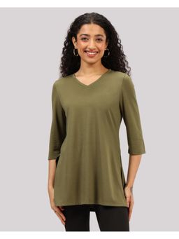 Blissclub - Womens Olive Cotton Pro Kur-Tee