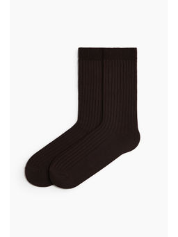 H&M - Men Brown 2-Pack Bamboo Viscose-Blend Socks
