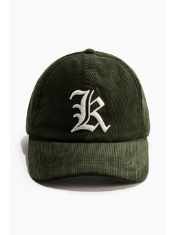 H&M - Men Green Motif-Detail Cotton Twill Cap