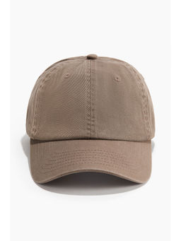 H&M - Men Beige Cotton Twill Cap