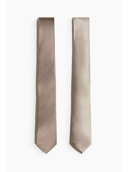 H&M - Men Beige 2-Pack Ties