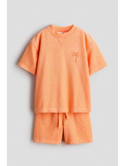H&M - Boys Orange 2-Piece Terry Set