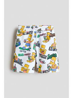 H&M - Boys White Printed Sweatshorts