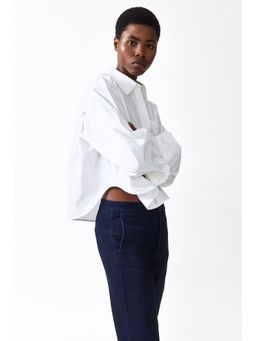 H&M - Women Blue Flared High Waist Ankle Jeans