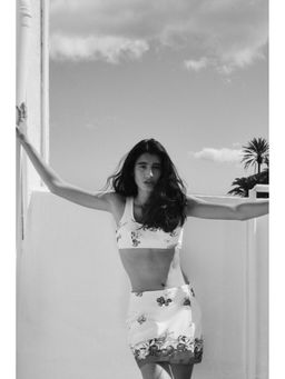 H&M - Women White Cotton Wrap Skirt