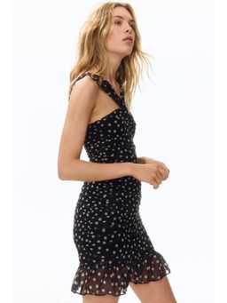 H&M - Women Multi-Color Ruched Mesh Dress