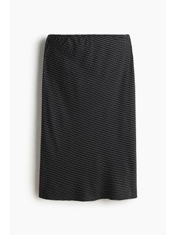 H&M - Women Black Viscose Slip Skirt