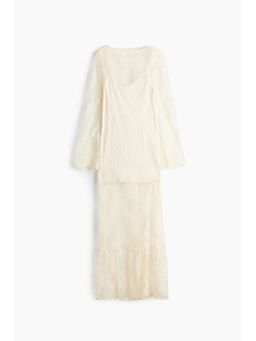 H&M - Women White Lace Maxi Dress