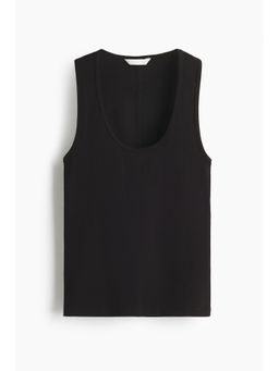 H&M - Women Black Cotton Vest Top