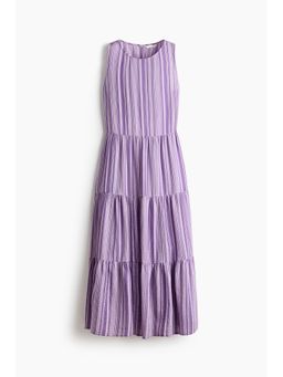 H&M - Women Purple Cut-Out Tiered Dress