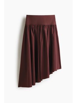 H&M - Women Brown Asymmetric Midi Skirt
