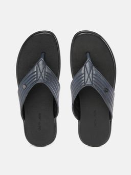 Carlton London - Self Design Navy Blue Sandals