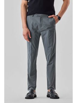 Snitch - Grey Solid Slim Casual Chinos for Men