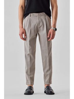 Snitch - Beige Slim Casual Trouser for Men