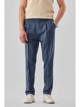 Snitch - Blue Slim Casual Trouser for Men