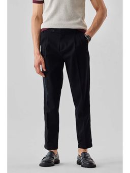 Snitch - Black Slim Casual Trouser for Men