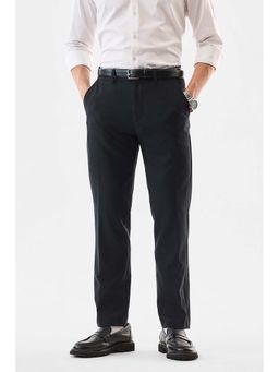 Snitch - Black Regular Formal Trouser for Men