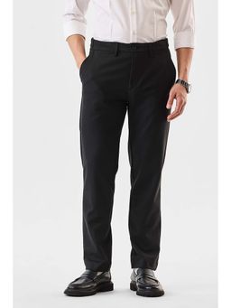 Snitch - Black Regular Formal Trouser for Men