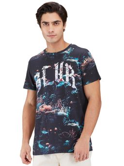 Being Human - Black Relaxed Fit Crew Neck Men T-Shirt