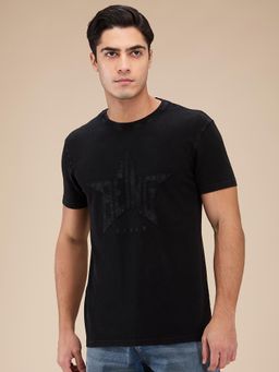 Being Human - Black Relaxed Fit Round Neck Men T-Shirt