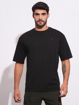Being Human - Black Relaxed Fit Crew Neck Men T-Shirt