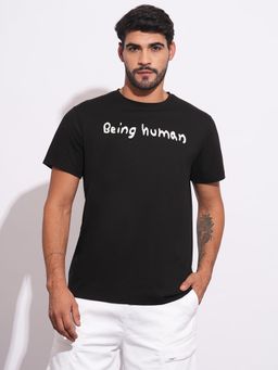 Being Human - Black Slim Fit Round Neck Men T-Shirt