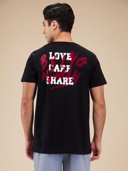 Being Human - Black Relaxed Fit Round Neck Men T-Shirt