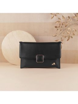 Metro - Solid PU Black Casual Sling Bag