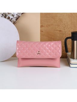 Mochi - Textured PVC Pink Casual Sling Bag