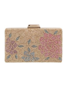 Mochi - Embellished Leather Gold Wedding Clutch