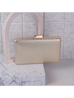 Metro - Textured Faux Leather Gold Party Wallet